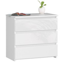 SZAFKA NOCNA CL3 60 cm PK BIAŁA / BIAŁY POŁYSK