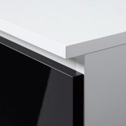 SZAFKA NOCNA CL3 60 cm PK BIAŁA / CZARNY POŁYSK