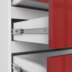 SZAFKA NOCNA CL3 60 cm PK BIAŁA / CZERWONY POŁYSK