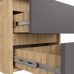KOMODA CL2 2SZ CLP PK DĄB ARTISAN / SZARY