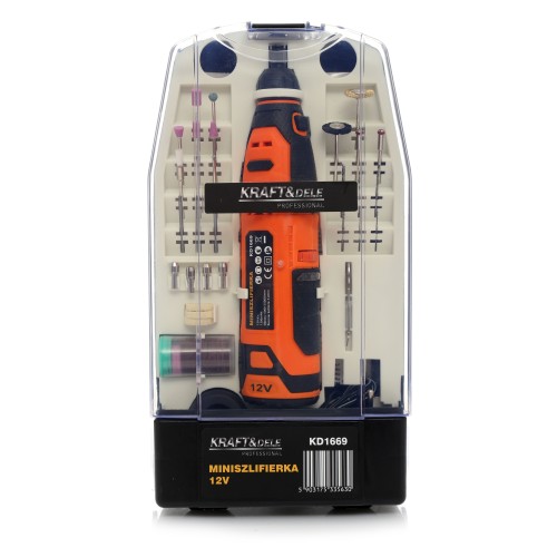 MINI SZLIFIERKA 12V + AKCESORIA KD1669