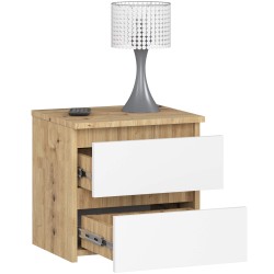 KOMODA CL2 2SZ CLP PK DĄB ARTISAN / BIAŁY