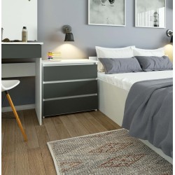 SZAFKA NOCNA CL3 60 cm PK BIAŁA / SZARY