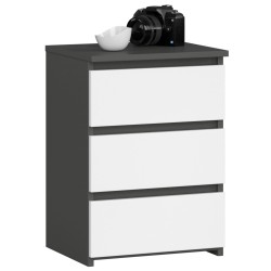 KOMODA CL3/40 GRAFIT PK SZARY / BIAŁA