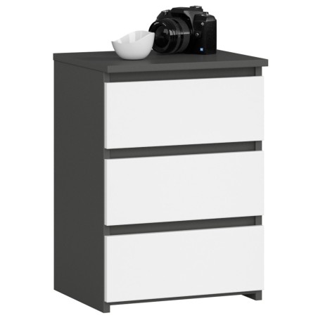 KOMODA CL3/40 GRAFIT PK SZARY / BIAŁA