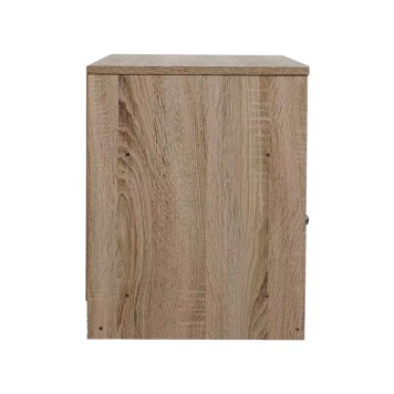 Table de chevet en bois avec porte marron Anthracite 40x40x50 cm
