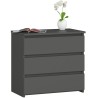 KOMODA CL3 3SZ CLP PK GRAFIT SZARY