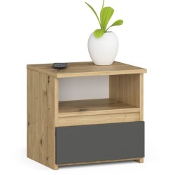 KOMODA CL1 DĄB ARTISAN / SZARA