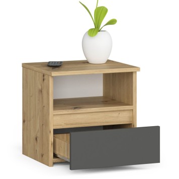KOMODA CL1 DĄB ARTISAN / SZARA