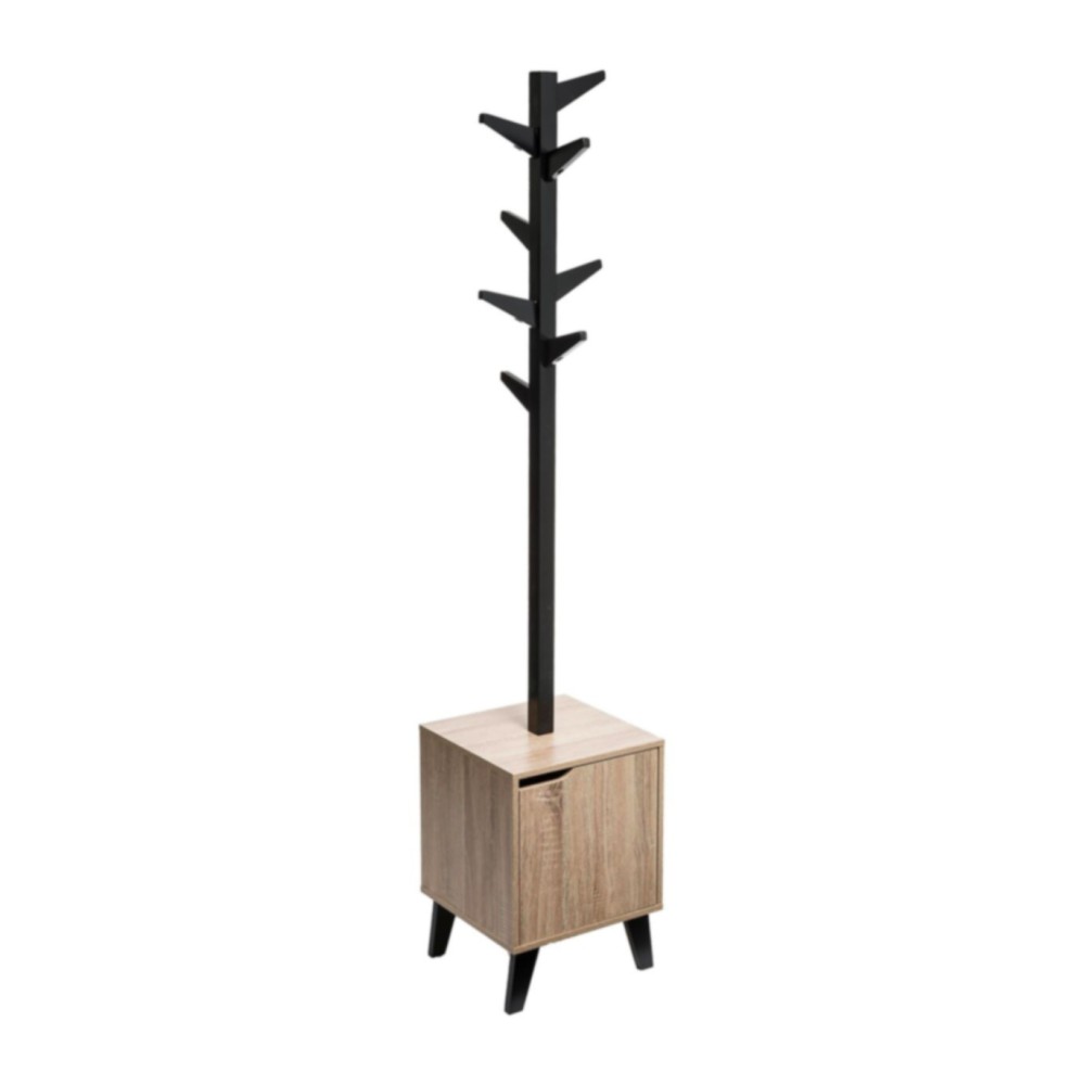 Porte manteaux 8 tiges caisson de rangement bois 34 x 32,5 x.168 cm Porte manteaux 8 tiges caisson de rangement bois 34 x 32,5 x.168 cm