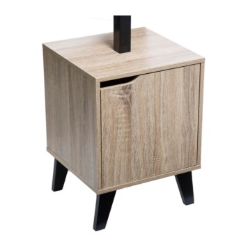 Porte manteaux 8 tiges caisson de rangement bois 34 x 32,5 x.168 cm