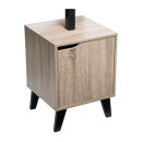 Porte manteaux 8 tiges caisson de rangement bois 34 x 32,5 x.168 cm