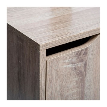 Porte manteaux 8 tiges caisson de rangement bois 34 x 32,5 x.168 cm