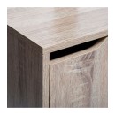 Porte manteaux 8 tiges caisson de rangement bois 34 x 32,5 x.168 cm