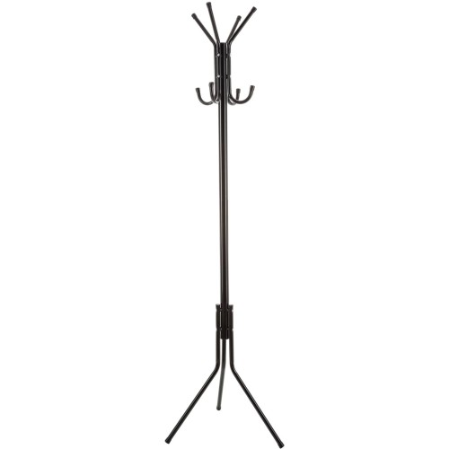 Porte manteaux 8 tiges métal noir 51,5 x 44 x 171 cm