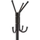 Porte manteaux 8 tiges métal noir 51,5 x 44 x 171 cm