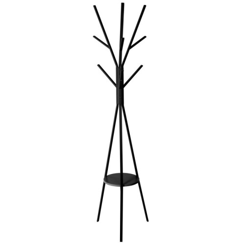 Porte manteaux 9 tiges métal noir 44,8 x 40 x 180 cm