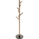 Porte manteau bois marron  8 tiges 39 x 39 x178 cm