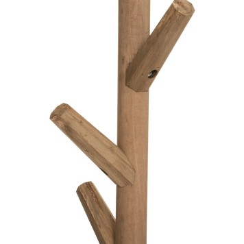 Porte manteau bois marron  8 tiges 39 x 39 x178 cm