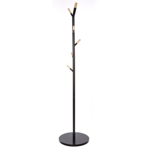 Porte manteau métal  6 tiges 40 x 40 x 175,5 cm noir