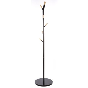Porte manteau métal  6 tiges 40 x 40 x 175,5 cm noir