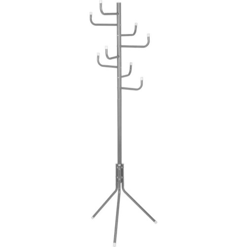 Porte manteaux 8 crochets métal 170cm gris