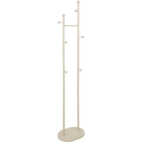 Porte manteau metal 6 crochet 40 x 30 x 188 cm  beige