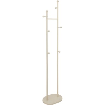 Porte manteau metal 6 crochet 40 x 30 x 188 cm  beige