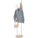 Porte manteau metal 6 crochet 40 x 30 x 188 cm  beige