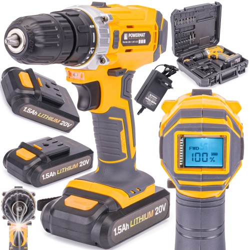 Perceuse-visseuse sans fil 20V-1.5AT LCD