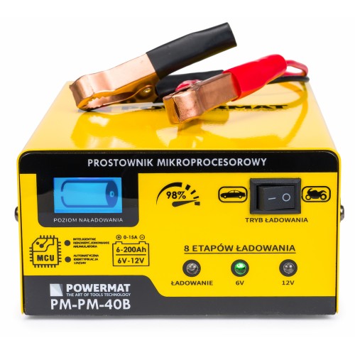 Prostownik mikroprocesorowy akumulatorowy 6/12V PM-PM-40B