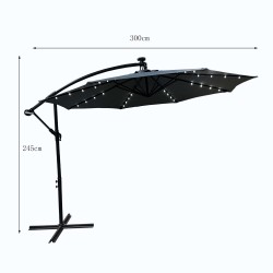 PARASOL OGRODOWY MILIN CIEMNOSZARY