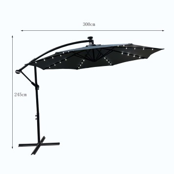 PARASOL OGRODOWY MILIN CIEMNOSZARY