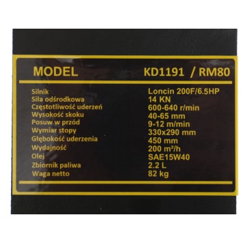 Zagęszczarka- skoczek KD11910