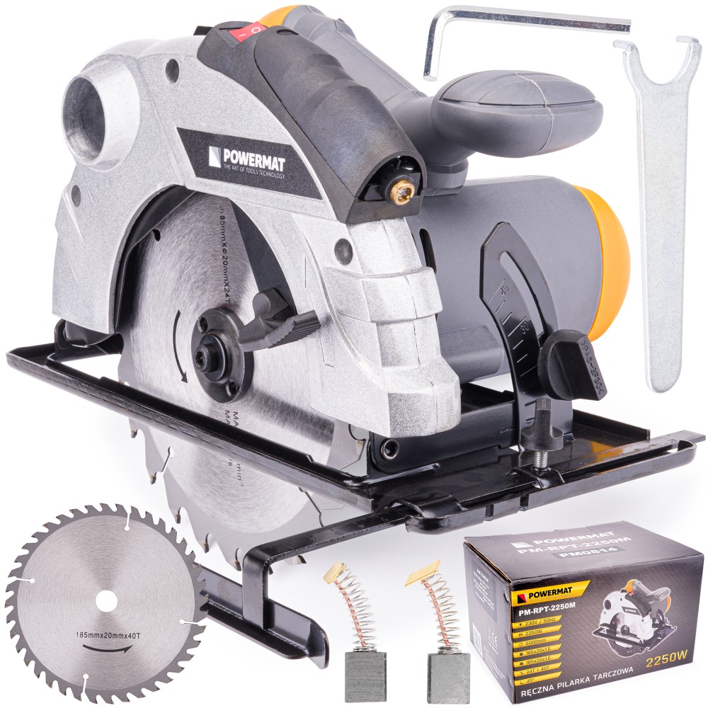 Pilarka ręczna tarczowa PM-RPT-2250M 185mm 2250W Pilarka ręczna tarczowa PM-RPT-2250M 185mm 2250W