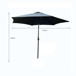 PARASOL OGRODOWY ORIENT CIEMNOSZARY