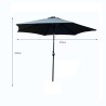 PARASOL OGRODOWY ORIENT CIEMNOSZARY