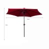PARASOL OGRODOWY ORIENT CZERWONY