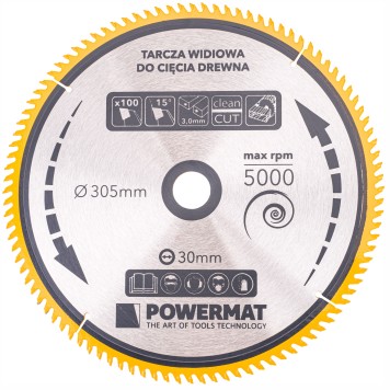 Tarcza widiowa do drewna 305x30 100z TDD-305x30x100Z