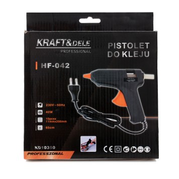 PISTOLET DO KLEJU NA GORĄCO 40W + 7 WKŁADÓW KD10350