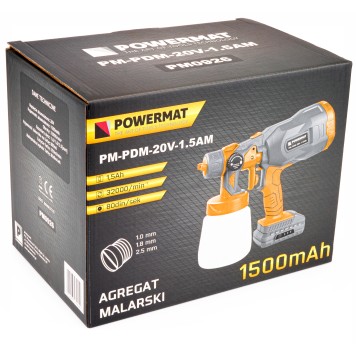 Akumulatorowy agregat / pistolet do malowania PM-PDM-20V-1.5AM