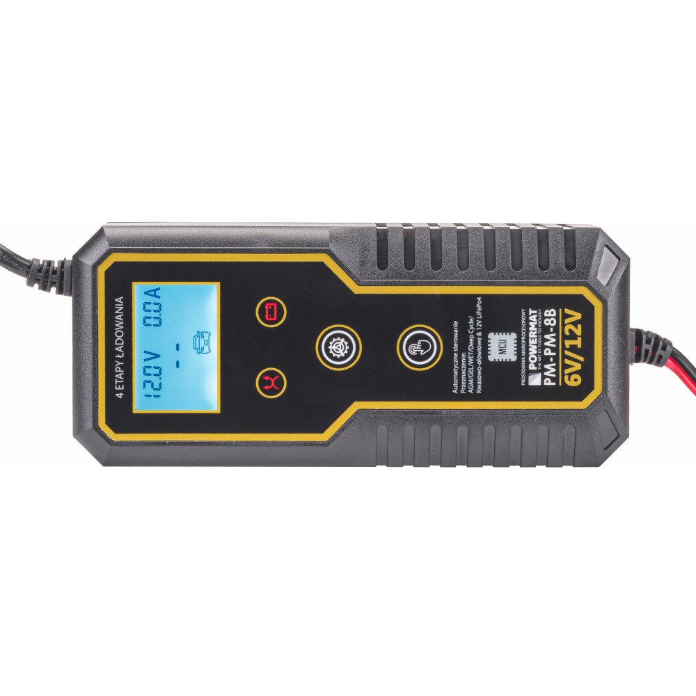 Prostownik mikroprocesorowy akumulatorowy 6/12V PM-PM-8B Prostownik mikroprocesorowy akumulatorowy 6/12V PM-PM-8B