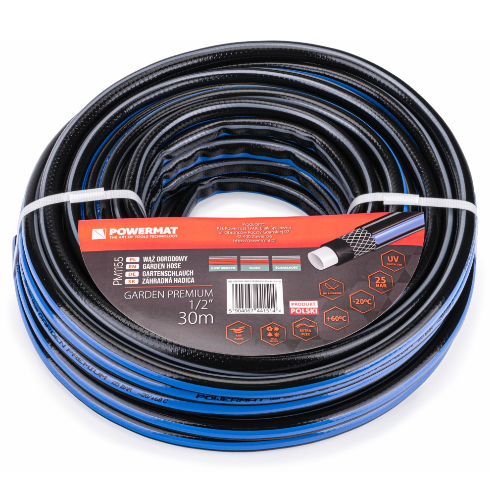 WĄŻ OGRODOWY GARDEN PREMIUM 1/2" 30M WĄŻ OGRODOWY GARDEN PREMIUM 1/2" 30M