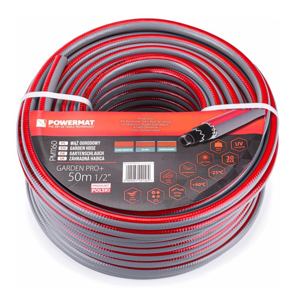 WĄŻ OGRODOWY GARDEN PRO+ 1/2" 50M WĄŻ OGRODOWY GARDEN PRO+ 1/2" 50M
