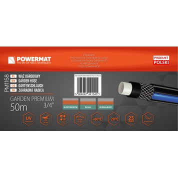 WĄŻ OGRODOWY GARDEN PREMIUM 3/4" 50M