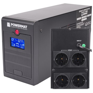 ZASILACZ AWARYJNY UPS LCD 1500VA 900W 2x 9AH PM-UPS-1500M