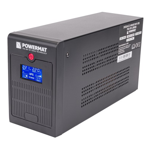 ZASILACZ AWARYJNY UPS LCD 2000VA 1200W 2x 9AH PM-UPS-2000M