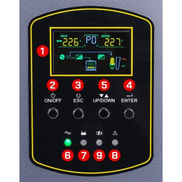 Zasilacz Awaryjny UPS LCD 1000VA 800W Przetwornica PM-UPS-1000MW