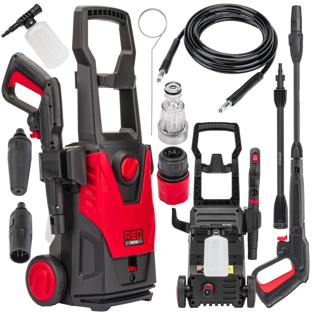 Myjka WYSOKOCIŚNIENIOWA 1600W Turbo Red Technic RTMC0028 Myjka WYSOKOCIŚNIENIOWA 1600W Turbo Red Technic RTMC0028