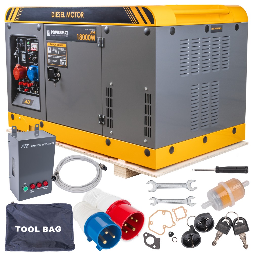 Agregat PRĄDOTWÓRCZY Diesel 18kW 230V 400V 12V ATS PM-AGR-18000MD Agregat PRĄDOTWÓRCZY Diesel 18kW 230V 400V 12V ATS PM-AGR-18000MD